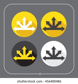 Arrows icons. Arrow in different directions