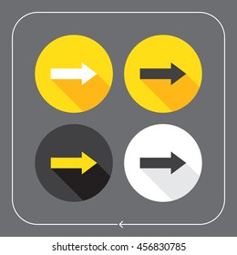 Arrows icons. Arrow on the right side
