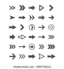 Arrows icons, big set. Arrows vector collection.