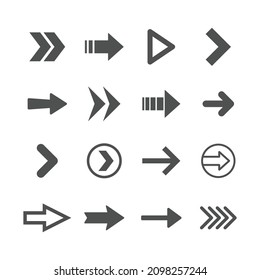 Arrows icons, big set. Arrows vector collection.