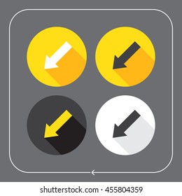 Arrows icons. Down arrow to the left