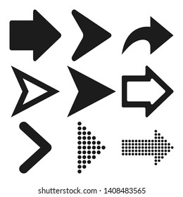 Arrows, icons. Graphic template. Vector illustration