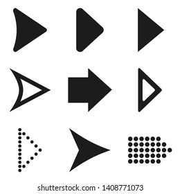 Arrows, icons. Graphic template. Vector illustration