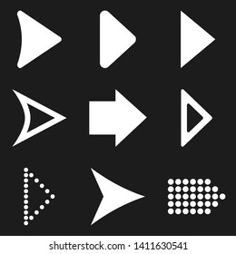 Arrows, icons. Graphic template. Vector illustration