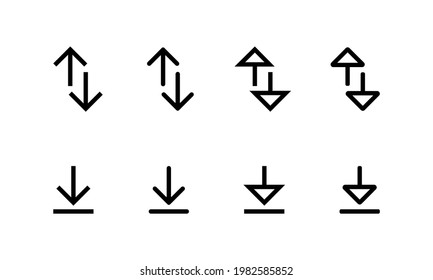 Arrows icons. Guide icons. Can be used for advertising and banner purposes. Can be used in the apps and for websites. Vector EPS 10.
