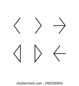 Arrows icons. Guide icons. Can be used for advertising and banner purposes. Can be used in the apps and for websites. Vector EPS 10.