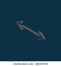 Arrows icons isometric vector illustration