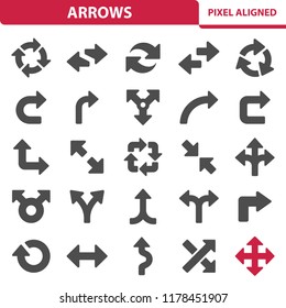 Arrows Icons. Professional, pixel perfect icons, EPS 10 format.