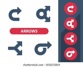 Arrows Icons. Professional, pixel perfect icons. EPS 10 format.