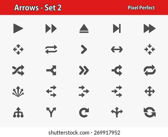 Arrows Icons. Professional, pixel perfect icons optimized for both large and small resolutions. EPS 8 format.