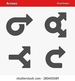 Arrows Icons. Professional, pixel perfect icons optimized for both large and small resolutions. EPS 8 format.