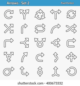 Arrows Icons. Professional, pixel perfect icons optimized for both large and small resolutions. EPS 8 format. 2x size for preview.