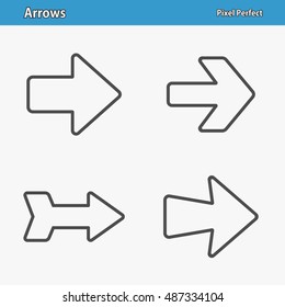 Arrows Icons. Professional, pixel perfect icons optimized for both large and small resolutions. EPS 8 format. 5x size for preview.
