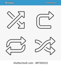 Arrows Icons. Professional, pixel perfect icons optimized for both large and small resolutions. EPS 8 format. 5x size for preview.