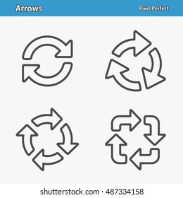 Arrows Icons. Professional, pixel perfect icons optimized for both large and small resolutions. EPS 8 format. 5x size for preview.