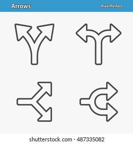 Arrows Icons. Professional, pixel perfect icons optimized for both large and small resolutions. EPS 8 format. 5x size for preview.