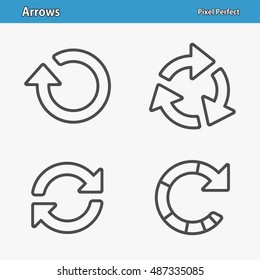 Arrows Icons. Professional, pixel perfect icons optimized for both large and small resolutions. EPS 8 format. 5x size for preview.