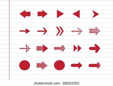 arrows icons set 