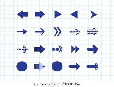 arrows icons set 