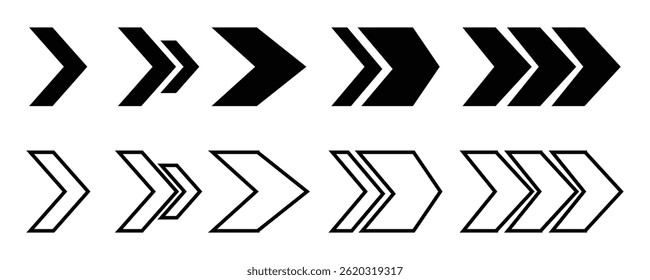 Arrows icons set,  Arrow. Cursor. Collection different arrows sign. Black vector arrows icons, modern simple arrows, Vector illustration isolated on white background. 