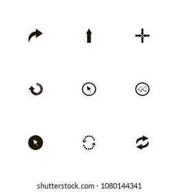 Arrows icons set. up arrow, left arrows, course and cursor