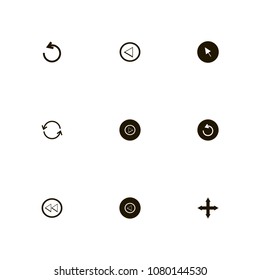 Arrows icons set. back, out, circulation and out arrows