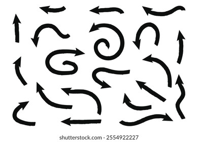 Arrows icons set. Black arrow vector collection. Arrow. Cursor. Modern simple arrows. Arrow icon pack