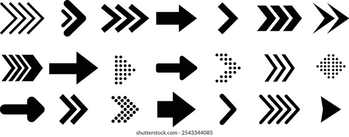 Arrows icons set. Black arrows collection.. Arrow. Cursor. Modern simple arrows. Arrow icon pack.