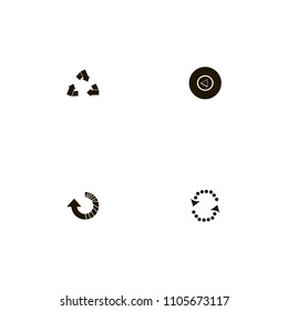 Arrows icons set. circulation, left, recycle sign and recycle