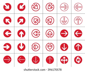 arrows icons set collection 