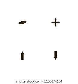 Arrows icons set. down, up arrow, arrow and right and left