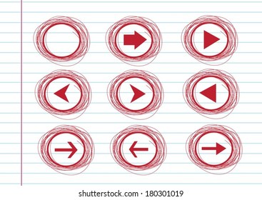 arrows icons set idea design