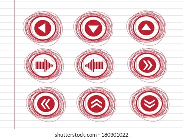 arrows icons set idea design