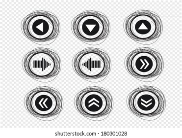 arrows icons set idea design