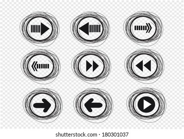arrows icons set idea design
