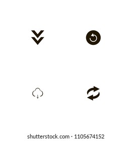 Arrows icons set. internet, down arrows, download and reload