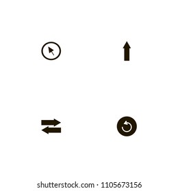 Arrows icons set. left and right, up arrow, arrow and cursor
