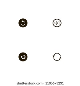 Arrows icons set. loading, left arrows, circulation and gyration