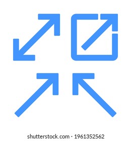 Arrows icons set = maximize, share, diagonal right, diagonal left. Perfect for website mobile app, app icons, presentation, illustration and any other projects.
