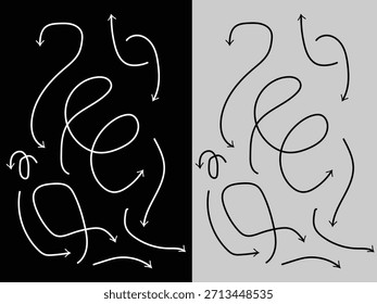 Flechas, conjunto de iconos de flechas, signos de puntero de Vector negro plano simple moderno. Conjunto de iconos de flecha para Botones de Hacer clic de avance, navegación de flecha de Diseño web y Elementos de App 