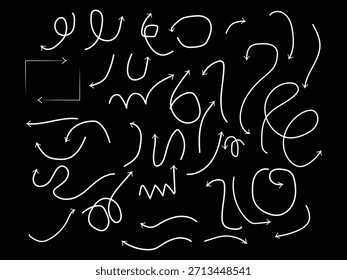 Flechas, conjunto de iconos de flechas, signos de puntero de Vector negro plano simple moderno. Conjunto de iconos de flecha para Botones de Hacer clic de avance, navegación de flecha de Diseño web y Elementos de App 
