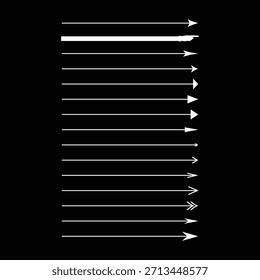 Flechas, conjunto de iconos de flechas, signos de puntero de Vector negro plano simple moderno. Conjunto de iconos de flecha para Botones de Hacer clic de avance, navegación de flecha de Diseño web y Elementos de App 