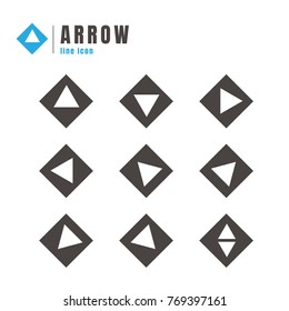 Arrows icons set. on white background. web. logo. vector illustration