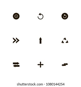 Arrows icons set. out arrows, up arrow, right and out