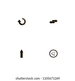Arrows icons set. reload, up arrow, loading and right and left