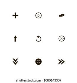 Arrows icons set. reload, left, right arrows and arrow