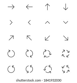 Arrows icons set. Simple arrows set