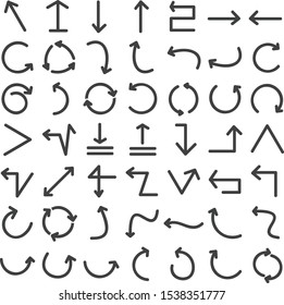 Arrows icons set vector illustration.