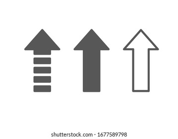 Arrows icons set. Vector illustration, flat style isolated on background.