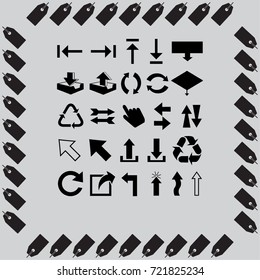 Arrows icons set vector illustration